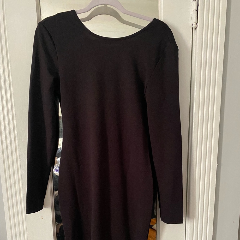 Black zip dress